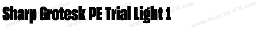 Sharp Grotesk PE Trial Light 14字体转换